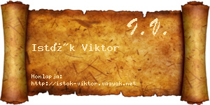 Istók Viktor névjegykártya